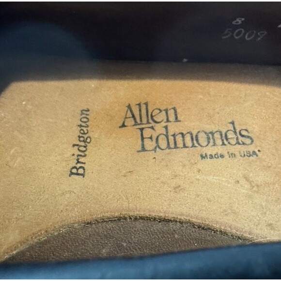 Allen Edmonds Bridgeton Kiltie Tassel Loafers Men’s 8D Black Leather Brogue Shoe